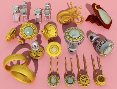 现代饰品摆件3D模型下载